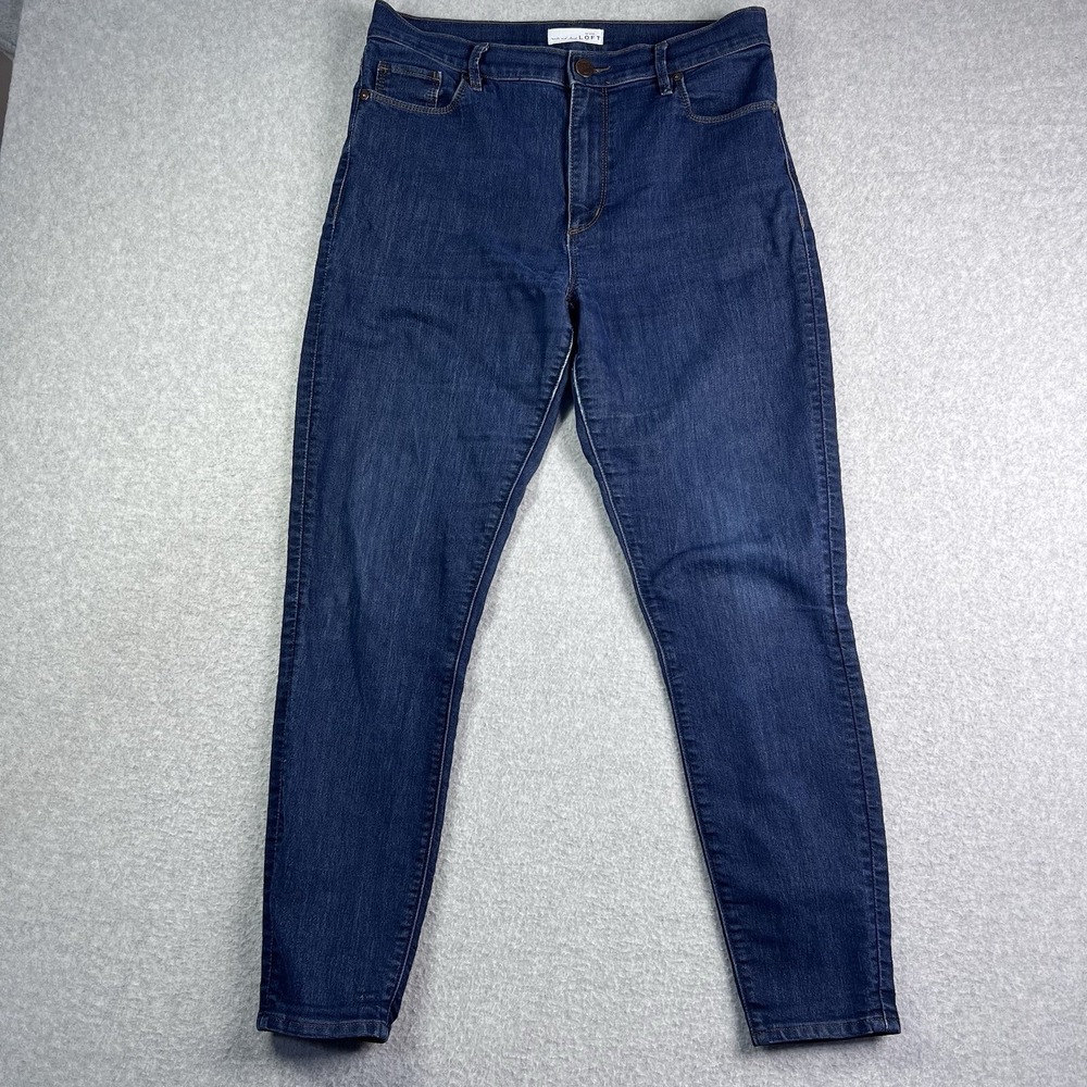 Ann Taylor Loft Jeans Women's 8 30" Modern High Waist Skinny Ankle Stretch READ